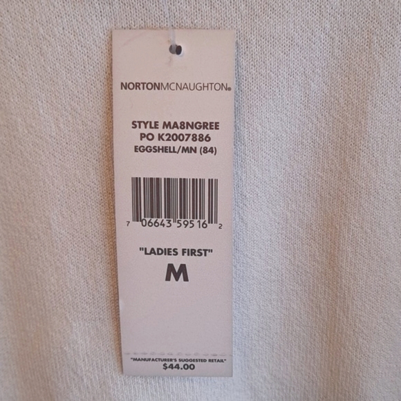 Norton McNaughton pullover sweater top size medium NEW with tags - Picture 4 of 7
